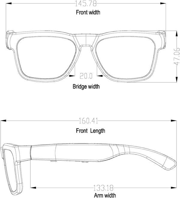 OhO Bluetooth Sunglasses,Voice Control and Open Ear Style Smart Glasses to Listen Music and Calls,UV400 Polarized Lens - Image 6